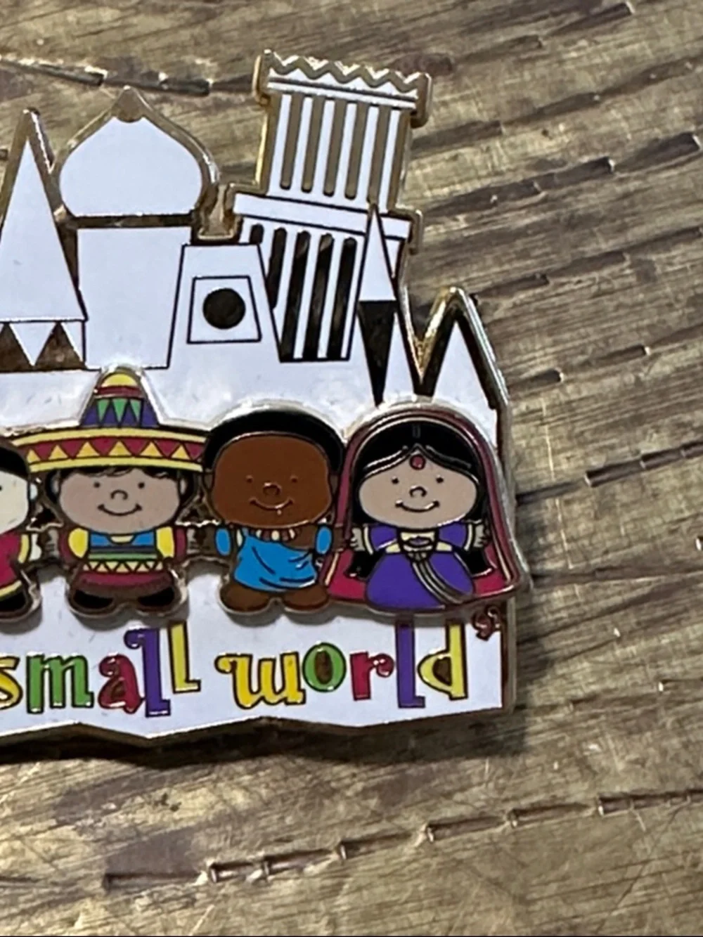 Disney "It's a Small World" Children White Castle Pin Enamel Pin - Picture 3 of 5